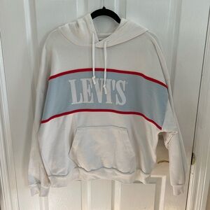 Levi's White and Light Gray Men's Hoodie